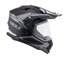 Capacete Helt Cross Vision Glass Titanium Com Oculos Solar tam 62