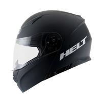 Capacete Helt Hippo Glass Preto Fosco Escamoteável Viseira Interna