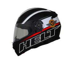 Capacete Helt Hippo Glass Spirit Preto e Branco Fosco