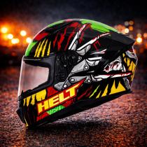Capacete HELT Integral Esportivo Caveira Viseira Cristal Original Capacete HELT Integral Esportivo Caveira Viseira Cristal Original