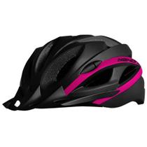 Capacete High One Win Tam G Sinalizador Bike Preto / Rosa