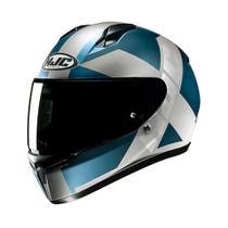Capacete Hjc C10 Tez Azul e Branco Capacete Hjc C10 Tez Azul e Branco