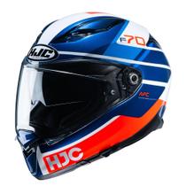 Capacete Hjc F70 Tino Azul Branco E Laranja 56 F016