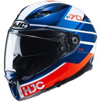 Capacete HJC F70 Tino - Azul/Branco/Laranja