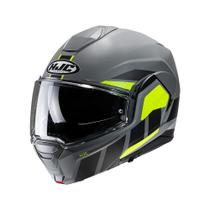 Capacete Hjc I100 180 Beis Cinza Preto E Verde 61 F016