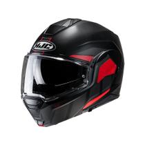 Capacete Hjc I100 180 Beis Preto Chumbo E Vermelho 56 F016