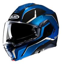 Capacete HJC I100 180 Lorix Preto, Azul e Branco