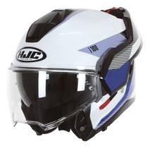 Capacete Hjc I100 Beston Branco Azul E Cinza