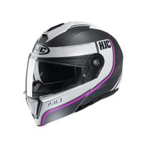 Capacete Hjc I90 Davan Preto Branco E Rosa 56