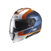 Capacete Hjc I90 Wasco Azul Laranja E Branco