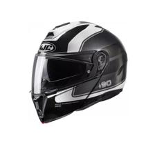 Capacete Hjc I90 Wasco Cinza Branco E Preto