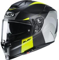 Capacete hjc rpha 90s cadan preto cinza e verde 59