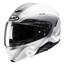 Capacete Hjc Rpha 91 Combust Branco E Chumbo 59 F016