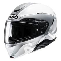 Capacete Hjc Rpha 91 Combust Branco E Chumbo 59