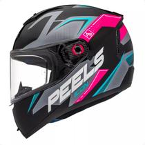 Capacete Icon 23 Peels Element Preto Pink Novo Fechado Capacete Icon 23 Peels Element Preto Pink Novo Fechado