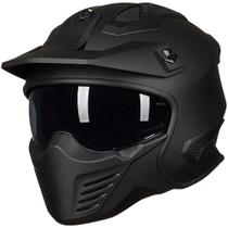 Capacete ILM 3/4 Aberto Modelo 726X Preto Fosco XL Capacete ILM 3/4 Aberto Modelo 726X Preto Fosco XL