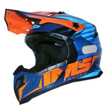 Capacete Ims Extreme Azul Laranja Trilha Motocross