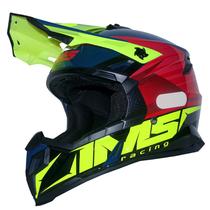 Capacete Ims Extreme Vermelho Azul Fluor Trilha Motocross