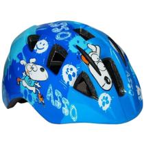 Capacete Infantil Bicicleta Garra7 Azul Com Cotoveleira e Joelheira M