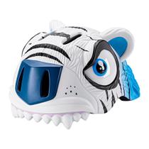 Capacete Infantil Ciclismo Tigre com Luz Branco Rockbros