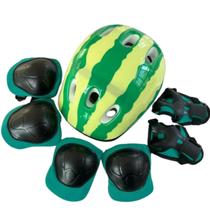 Capacete Infantil com Kit de Proteção Joelheira e Cotoveleira Segurança para Crianças Bike Patins Skate Capacete Infantil com Kit de Proteção Joelheira e Cotoveleira Segurança para Crianças Bike Patins Skate