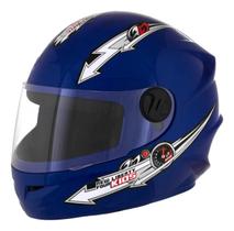 Capacete Infantil Fechado Liberty Four Azul 54 Pro Tork