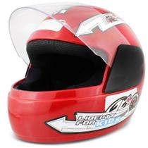 Capacete Infantil Fechado Pro Tork Liberty For Kids Vermelho