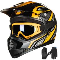 Capacete Infantil ILM para ATV e Motocross - Amarelo e Preto - Certificado DOT