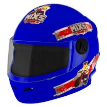 Capacete Infantil Mixs Start Blocks Fechado 54 Azul