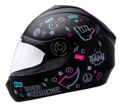 Capacete Infantil Moto Fly Young Hg Live P/ Criança Pequeno -