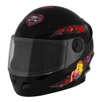 Capacete Infantil Para Moto Fechado Menina Menino Mixs Start Seguro Casco em Abs