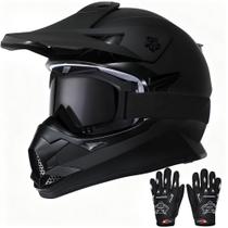 Capacete Infantil para Moto Off-Road Roozo Conjunto Juvenil ATV Certificado DOT