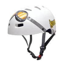 Capacete InfantilKraft Bike Aviador Branco Skate NBR16175