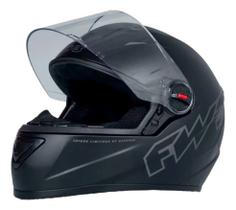 Capacete Integral FW3 GT Classic Esportivo Preto Fosco Cor:Preto Fosco/PrataTamanho:56 Capacete Integral FW3 GT Classic Esportivo Preto Fosco Cor:Preto Fosco/PrataTamanho:56