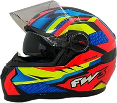 Capacete integral fw3 gtx fox com oculos interno