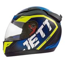Capacete Jett Evo Line Fosco Azul e Amarelo Tamanho 60 Pro Tork - CAP-694AZAM