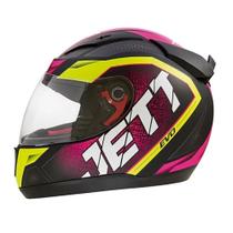 Capacete Jett Evo Line Rosa/Amarelo - Fosco Tamanho 56 CAP-692RSAM - Pro Tork