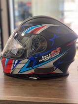 Capacete joy23 strike star preto fosco