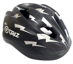 Capacete Junior Preto e Prata