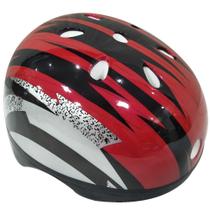 Capacete Juvenil Pro Unitoys Ref.1375 - Preto/Vermelho