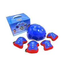 Capacete + Kit de Proteção Azul - Unitoys