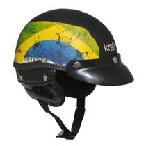 Capacete Kraft Esporte Brasil Preto G - Coquinho Custom