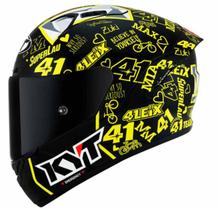 Capacete KYT NX Race Espargaro 2020 Preto Amarelo Rosa