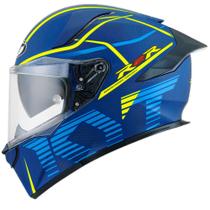 Capacete KYT R2R Concept Azul Fosco Esportivo Moto GP Óculos Capacete KYT R2R Concept Azul Fosco Esportivo Moto GP Óculos