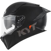 Capacete kyt r2r plain black preto brilhante