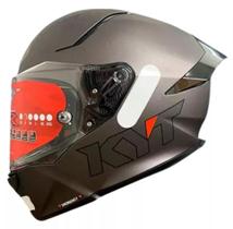 Capacete kyt r2r plain matt gun metal /e06 l