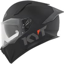 Capacete KYT R2R Plain Preto Fosco Esportivo Moto GP Óculos