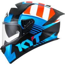 Capacete KYT R2R Straight Preto/Azul/Vermelho