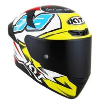 Capacete Kyt Tt Course 98 Bomb Branco/Amarelo 60 G