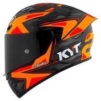 Capacete KYT TT Course Antonelli 2022 Preto e Laranja